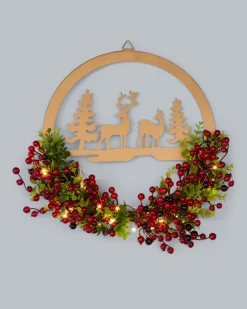 New LED-Türkranz Hirsch Dekoration