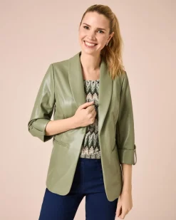 Longblazer im Lederlook Jacken & Mäntel