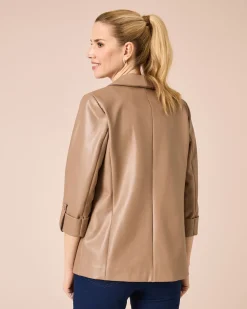 Longblazer im Lederlook Jacken & Mäntel