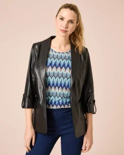 Longblazer im Lederlook Jacken & Mäntel