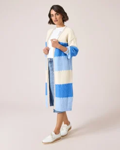Clearance Long-Cardigan in offener Form Strickware