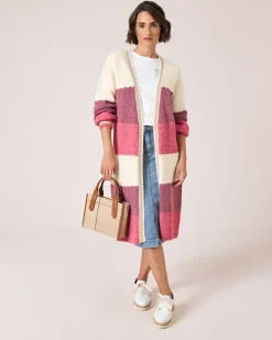 Clearance Long-Cardigan in offener Form Strickware