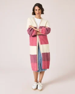 Clearance Long-Cardigan in offener Form Strickware