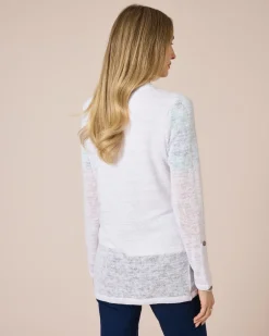 Clearance Longcardigan mit Metallicgarn Strickware