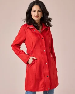 Online Longjacke in Velours-Optik Jacken & Mäntel