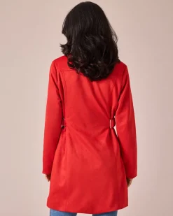 Online Longjacke in Velours-Optik Jacken & Mäntel