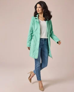 Online Longjacke in Velours-Optik Jacken & Mäntel