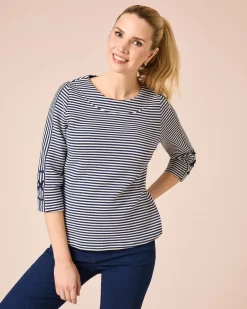 Outlet Lux Ottoman Sweater mit Streifen Shirts & Tops