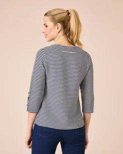 Outlet Lux Ottoman Sweater mit Streifen Shirts & Tops