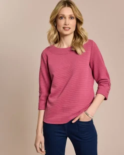 Lux Sweat Ottoman Jersey 3/4-Arm Shirts & Tops
