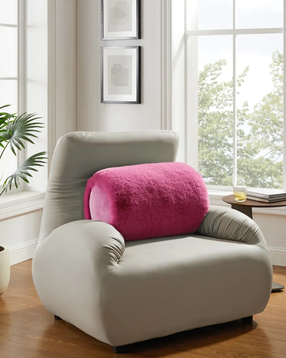 New Luxus Hochflor Fell-Optik Nackenrolle Heimtextilien