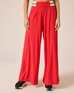 Outlet Marlenehose mit Logobund Hosen