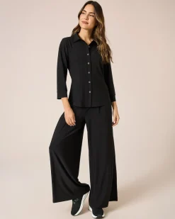 Outlet Marlenehose mit Logobund Hosen