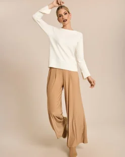 Outlet Marlenehose mit Logobund Hosen