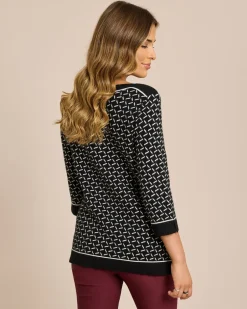 New Midi-Pullover Jacquard-Strick Strickware