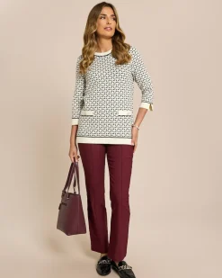 New Midi-Pullover Jacquard-Strick Strickware