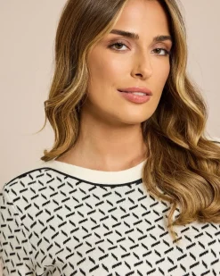 New Midi-Pullover Jacquard-Strick Strickware