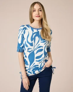 Clearance Midi-Shirt mit seitlichen Kordeln Shirts & Tops