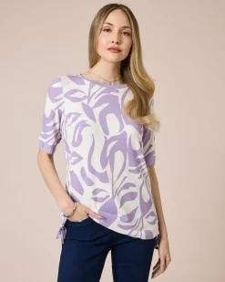Clearance Midi-Shirt mit seitlichen Kordeln Shirts & Tops