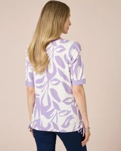 Clearance Midi-Shirt mit seitlichen Kordeln Shirts & Tops