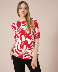 Clearance Midi-Shirt mit seitlichen Kordeln Shirts & Tops