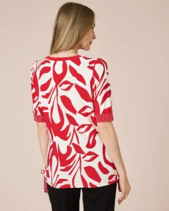 Clearance Midi-Shirt mit seitlichen Kordeln Shirts & Tops