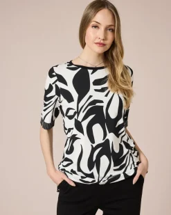 Clearance Midi-Shirt mit seitlichen Kordeln Shirts & Tops
