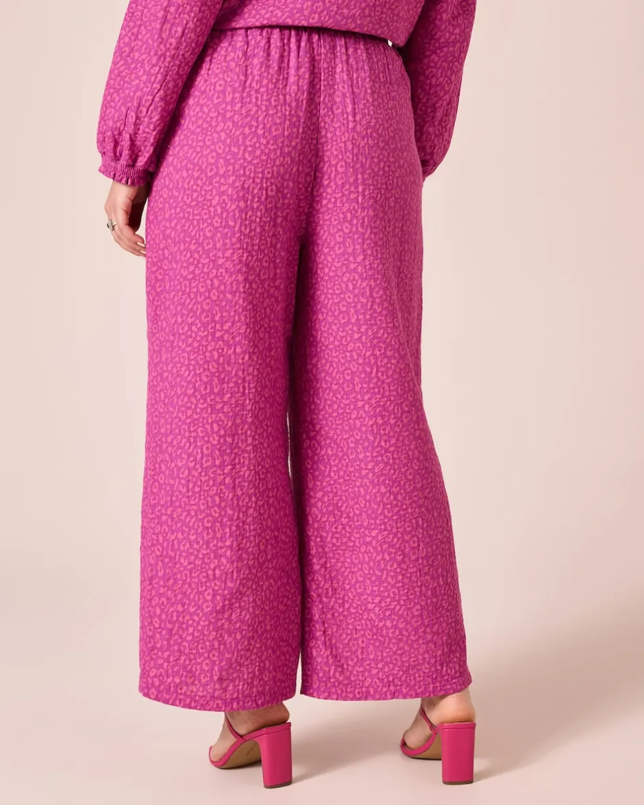 Clearance Musselinhose mit Animal-Druck Hosen