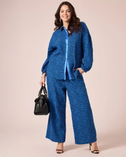 Clearance Musselinhose mit Animal-Druck Hosen