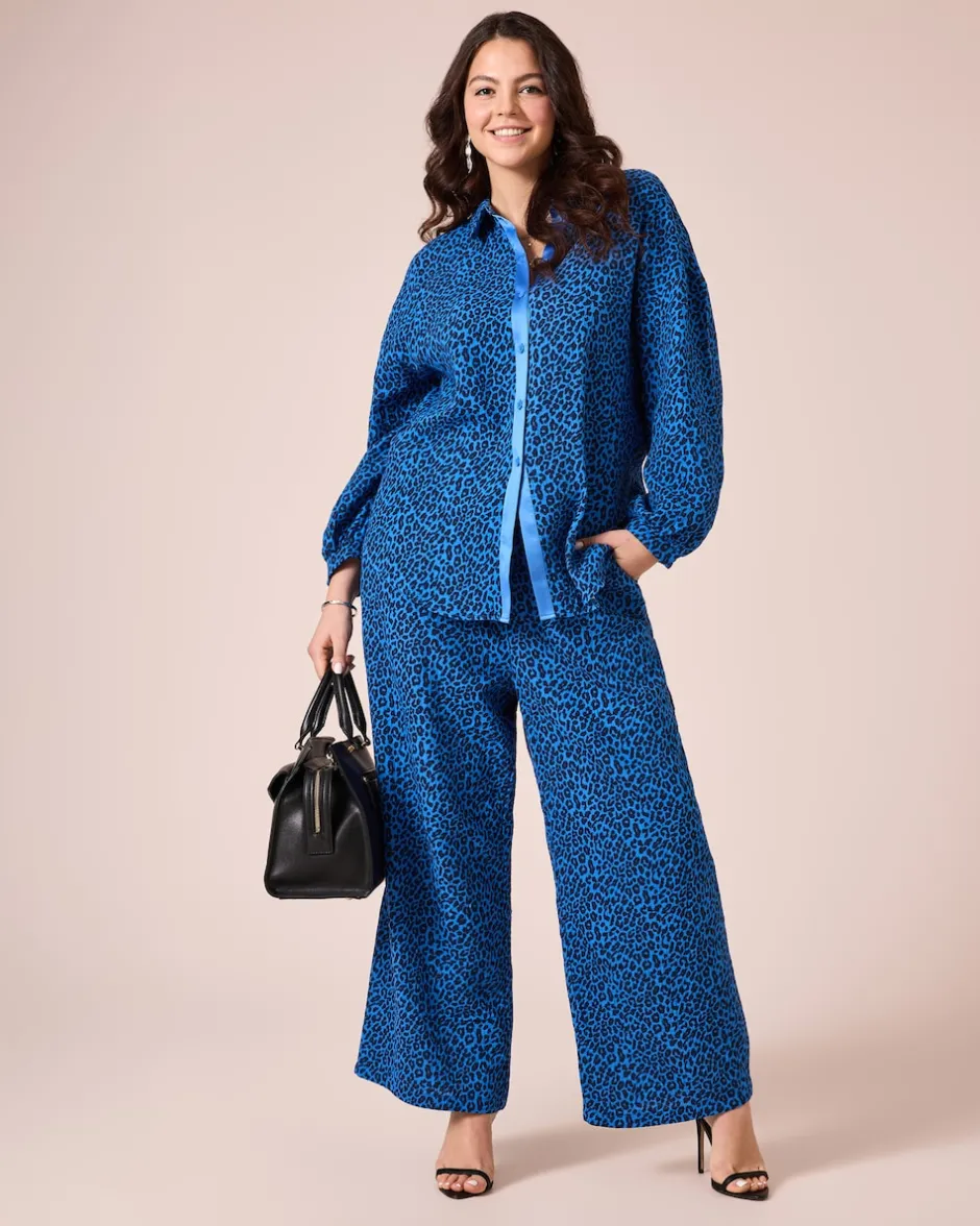 Clearance Musselinhose mit Animal-Druck Hosen