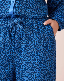 Clearance Musselinhose mit Animal-Druck Hosen