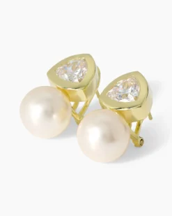 Sale Ohrclipstecker mit MK-Perle 12 mm & Zirkonia Ohrringe