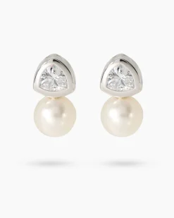 Sale Ohrclipstecker mit MK-Perle 12 mm & Zirkonia Ohrringe