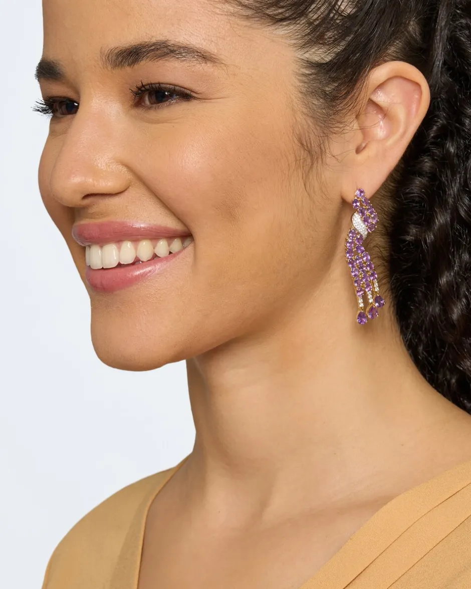 Sale Ohrstecker mit Amethyst Ohrringe