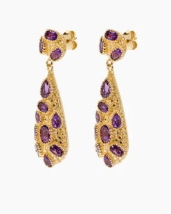 New Ohrstecker mit Amethyst Ohrringe