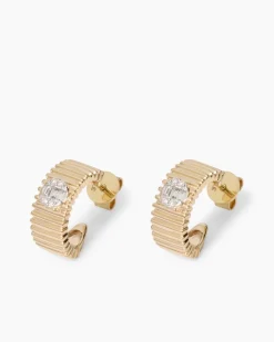 Hot Ohrstecker mit Brillanten & Diamanten ca. 0,09 ct Ohrringe