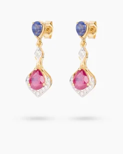 Clearance Ohrstecker mit Sambia Rubin Ohrringe