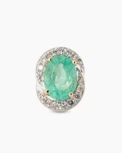 Best Ohrstecker mit Sambia Smaragd und Brillant Ohrringe