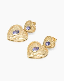 Outlet Ohrstecker mit Tansanit AAA+ Ohrringe