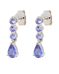 Best Ohrstecker mit Tansanit AAA Ohrringe