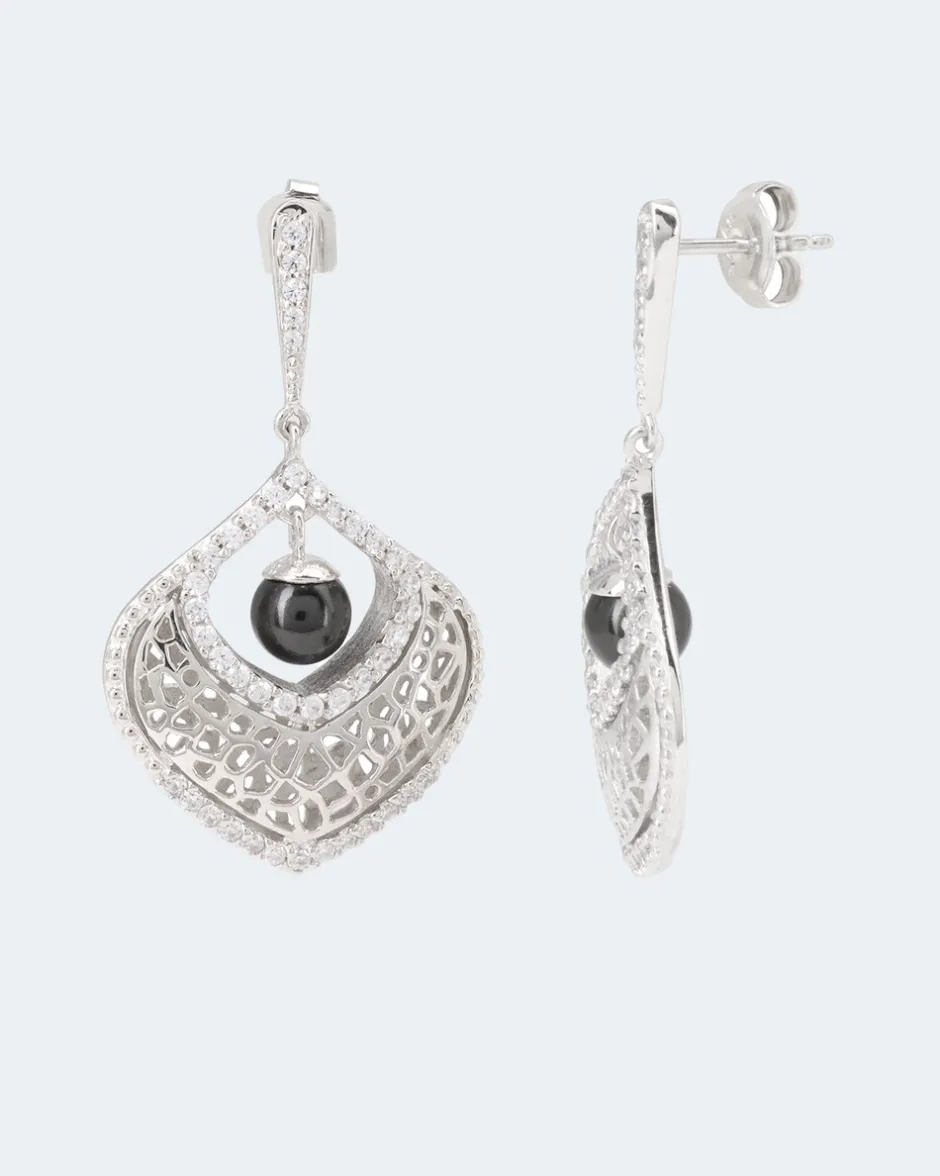 New Ohrstecker MK-Perle 6 mm & Zirkonia Ohrringe