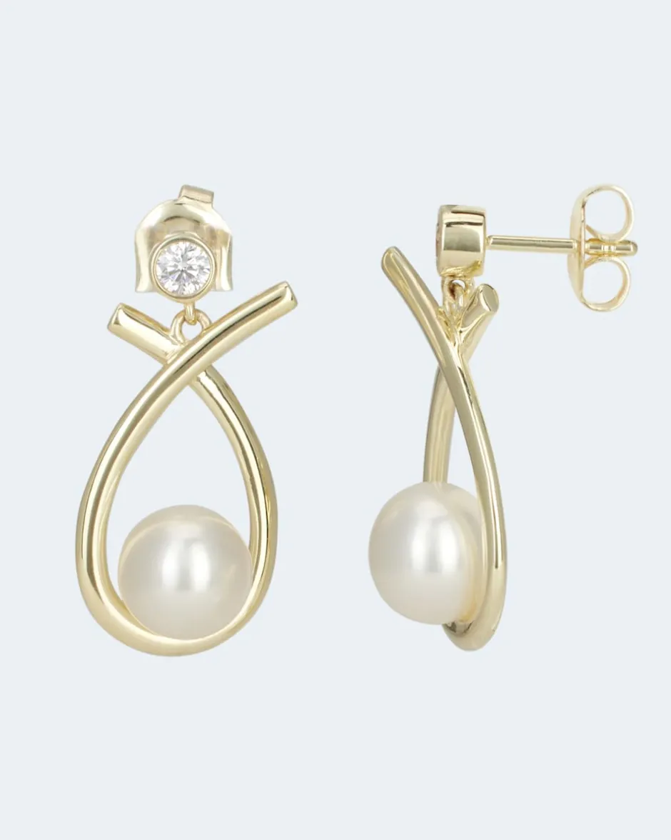 Discount Ohrstecker MK-Perle 8mm Ohrringe