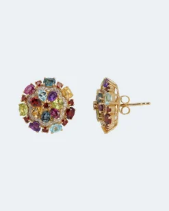 New Ohrstecker Multi-Edelstein Ohrringe