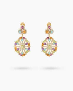 New Ohrstecker Multi-Edelstein Ohrringe