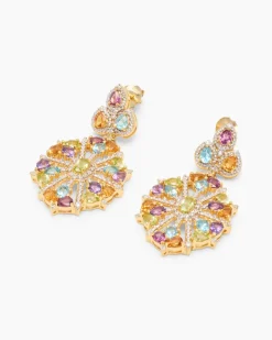 New Ohrstecker Multi-Edelstein Ohrringe