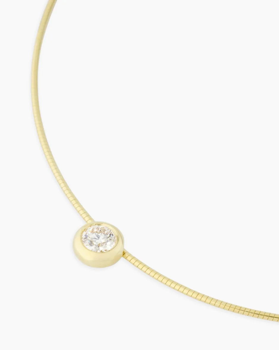 Clearance Omegareif mit Anhänger "Lab Grown" 1,00 ct Halsketten & Colliers