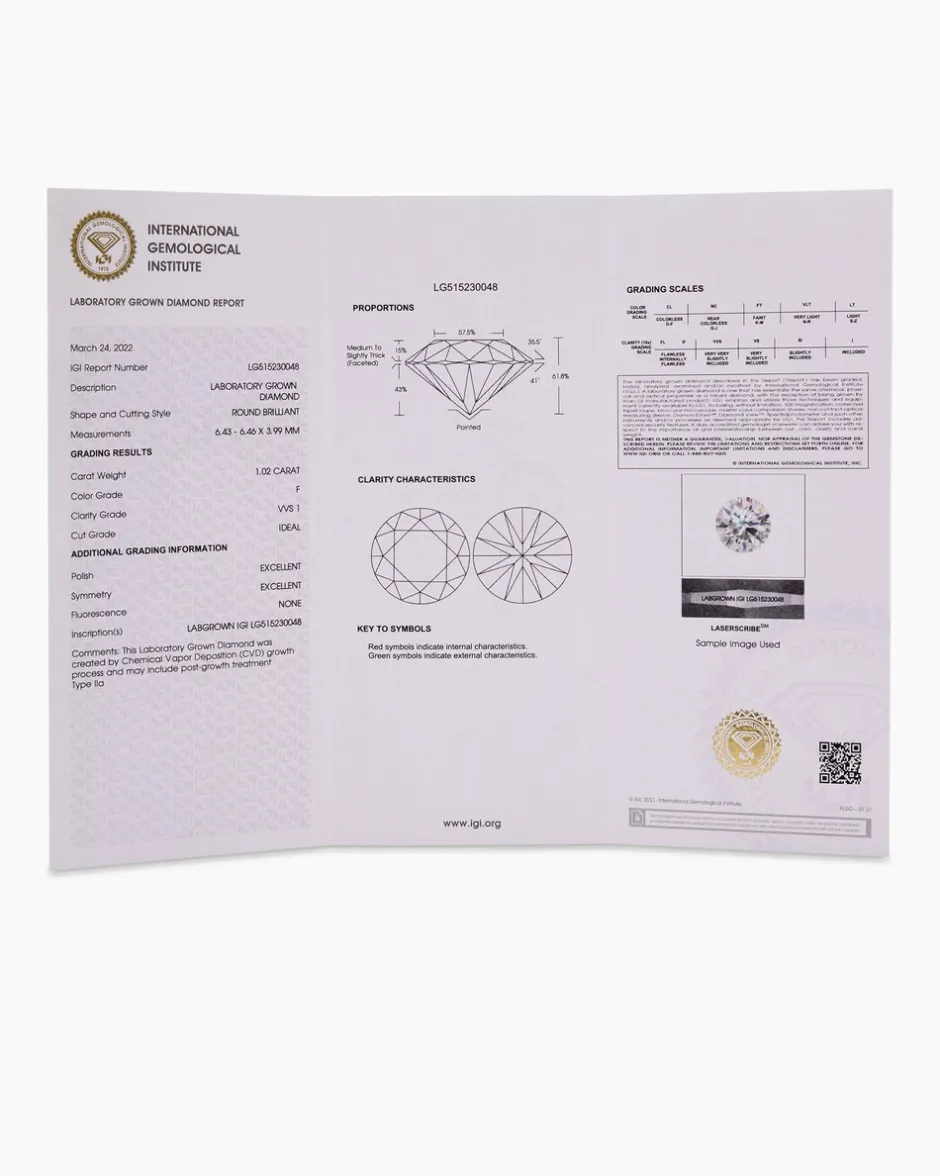 Clearance Omegareif mit Anhänger "Lab Grown" 1,00 ct Halsketten & Colliers