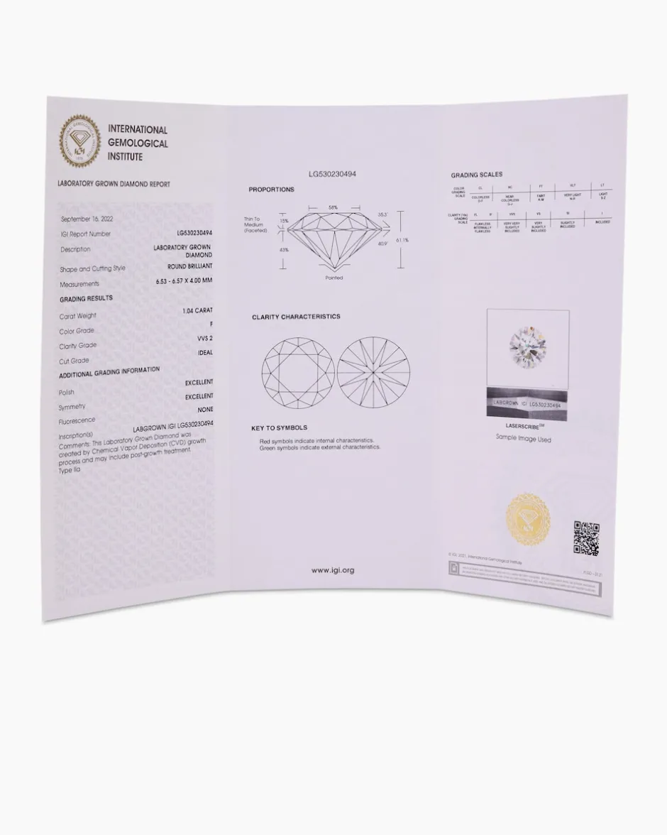 Clearance Omegareif mit Anhänger "Lab Grown" 1,00 ct Halsketten & Colliers