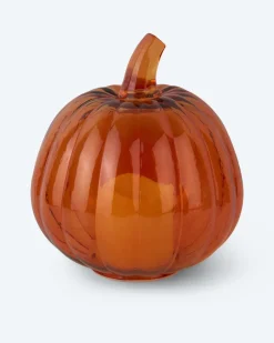 Discount Outdoor Glaskürbis mit LED Kerze Dekoration