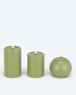 Clearance Outdoor LED-Metallkerzen Mix, 3tlg. Dekoration